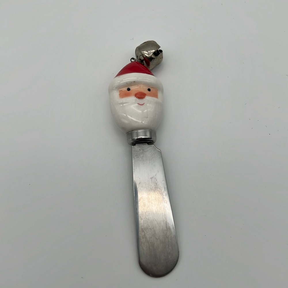 Vintage, Santa cheese spreader butter, knife